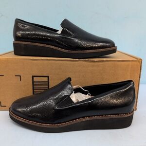 Softwalk Women's Slip On Shinny Loafers Shoes Size E19 Black